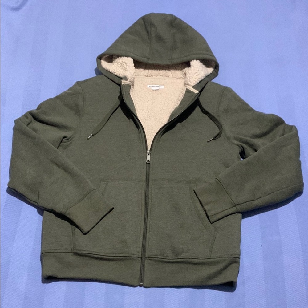 Amazon Essentials Green Sherpa Jacket